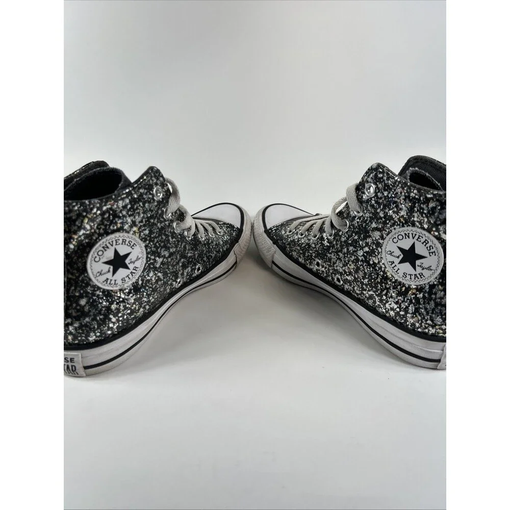Converse Girls’s Chuck Taylor All Star High Top Size 3.5 Glitter Shoes Sneakers